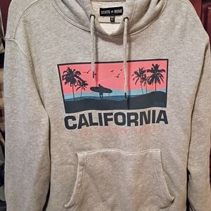State of Mind Gray Sweater with California Graphic